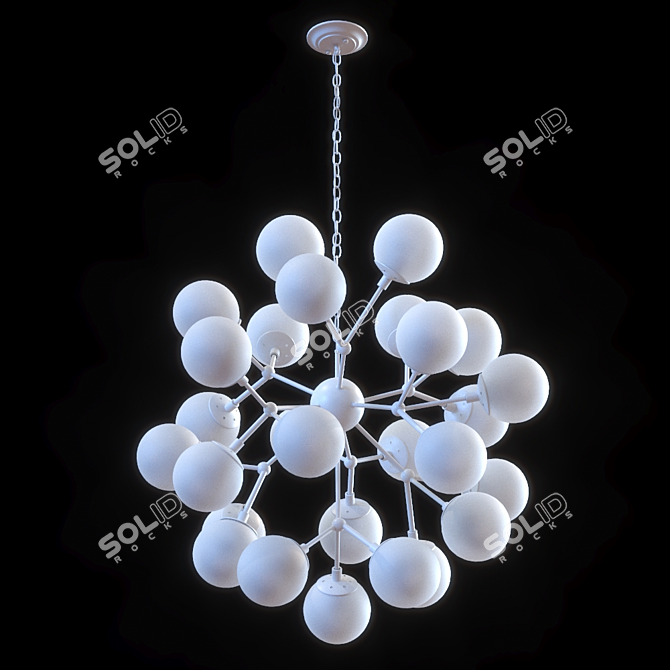 Medea SP30 - Spanish Elegance Crystal Chandelier 3D model image 3