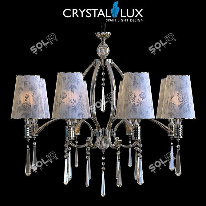 Spanish Elegance: Joy SP8 Chandelier 3D model image 1