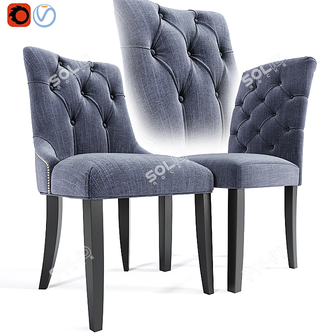 Elegant Preston Chair Set: Stylish and Comfortable 3D model image 1