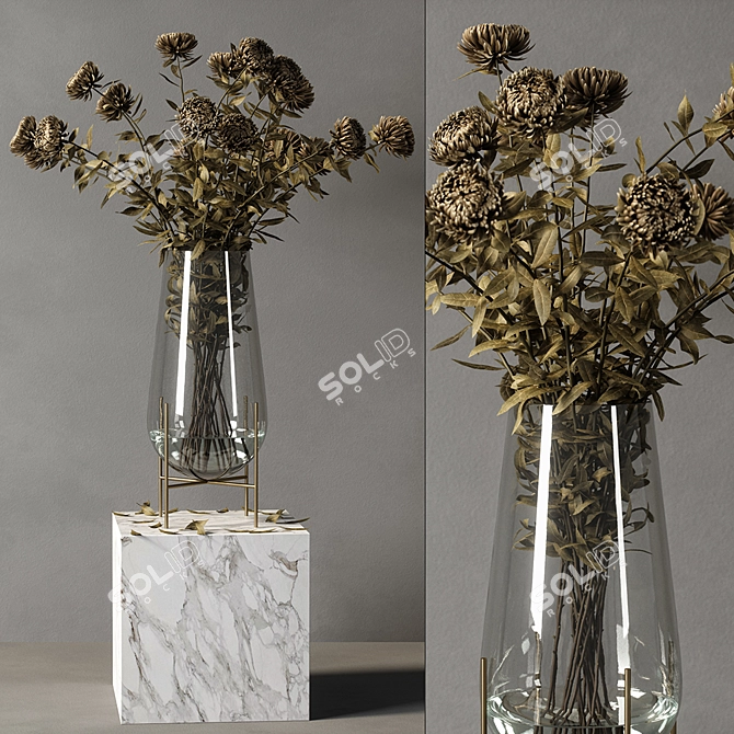 Menu Echasse Vase 02: Modern Glass Decor 3D model image 1