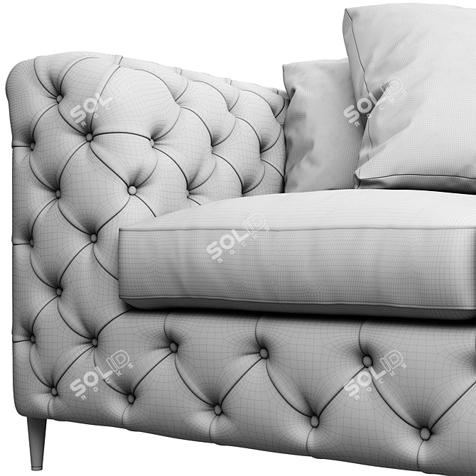 Sophisticated Moore 2-Seater Sofa 3D model image 3