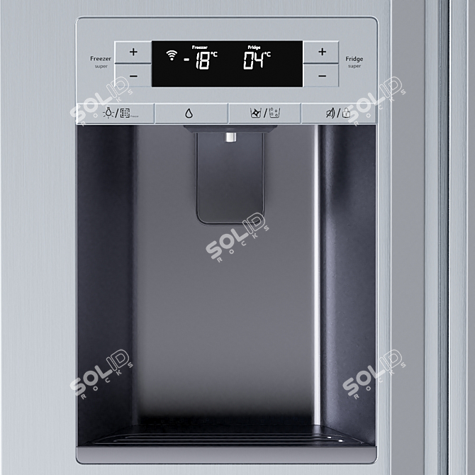 BOSCH Refrigerator Set: Efficient and Stylish 3D model image 2