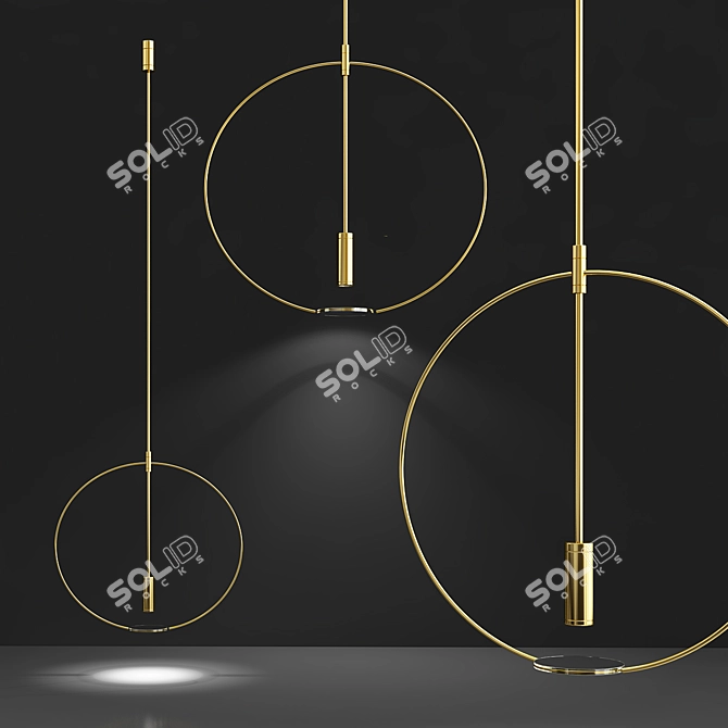 Adjustable Magnifier Ceiling Lamp 3D model image 1