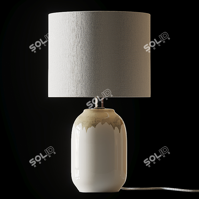 Elegant Ceramic Bedside Lamp 3D model image 1