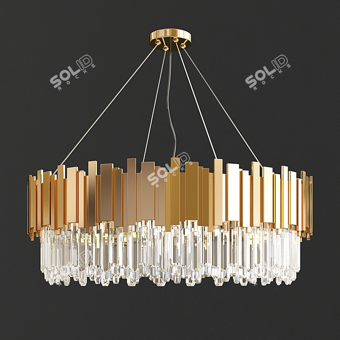 Luxurious Empire Chandelier Collection 3D model image 2