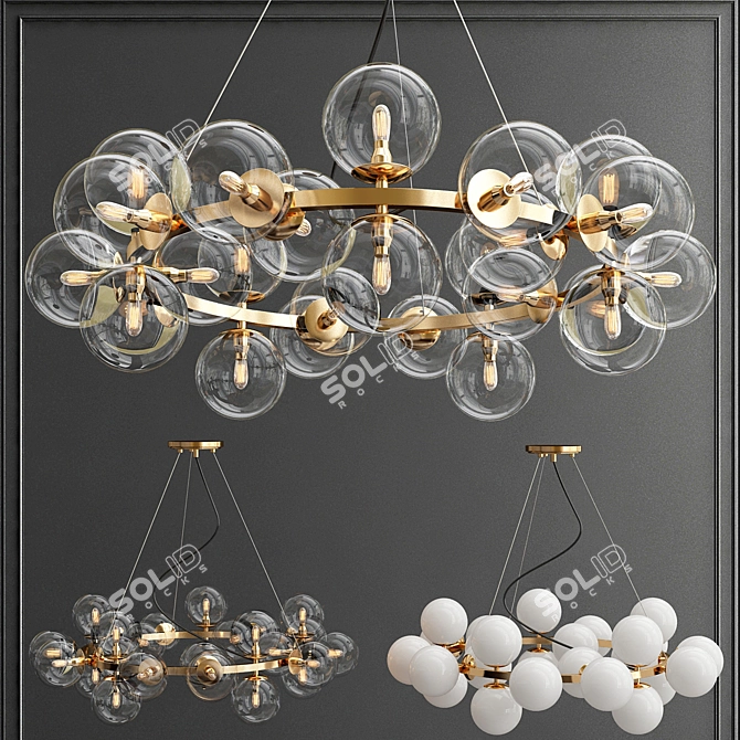 Maytoni Dallas: Elegant 70cm Chandelier 3D model image 1