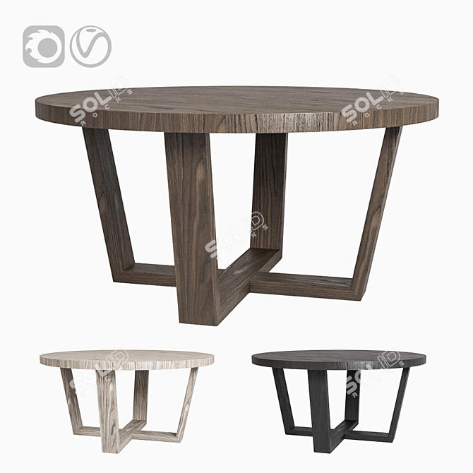 Antoccino Round Dining Table 3D model image 1