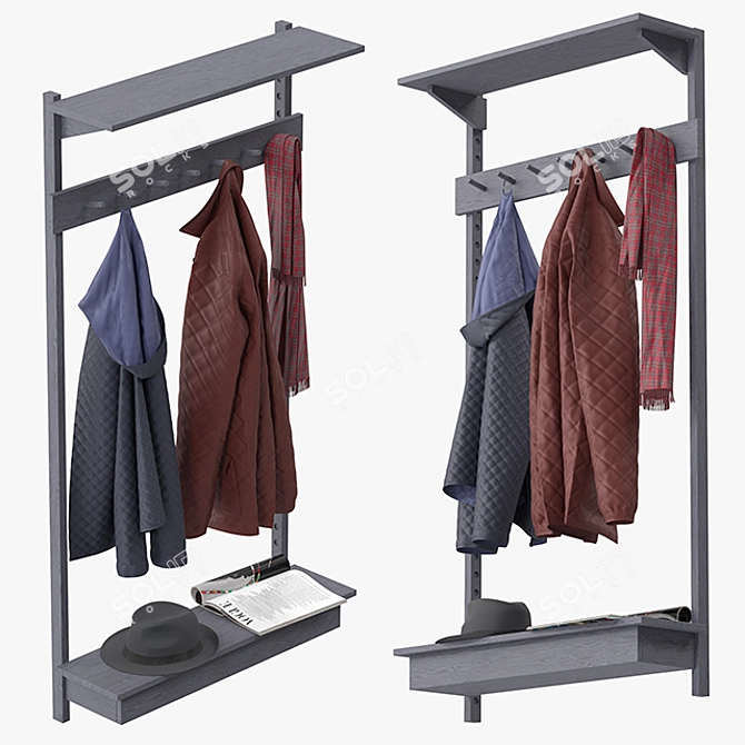 Elevate your space: Unit Coat Rack 3D model image 2