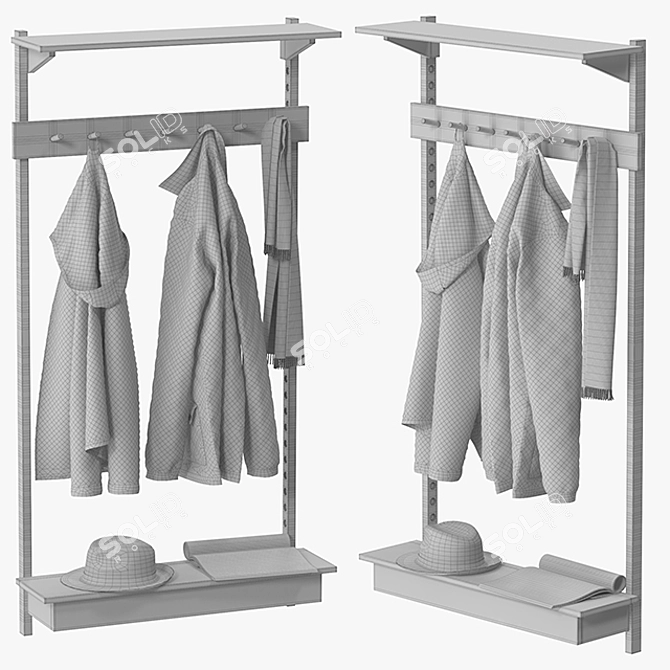 Elevate your space: Unit Coat Rack 3D model image 3