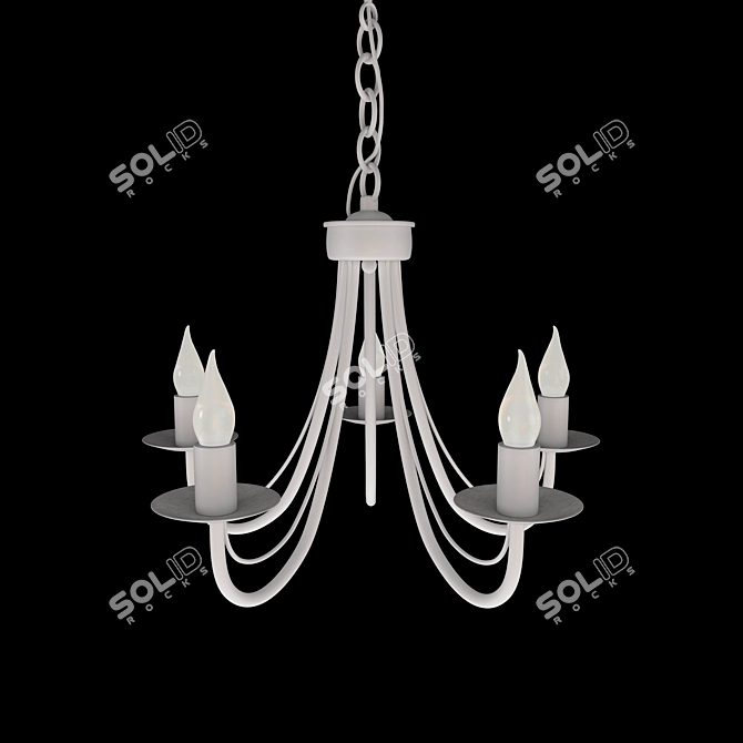 Elegant Chandelier Linda 5xE14x60W 3D model image 1