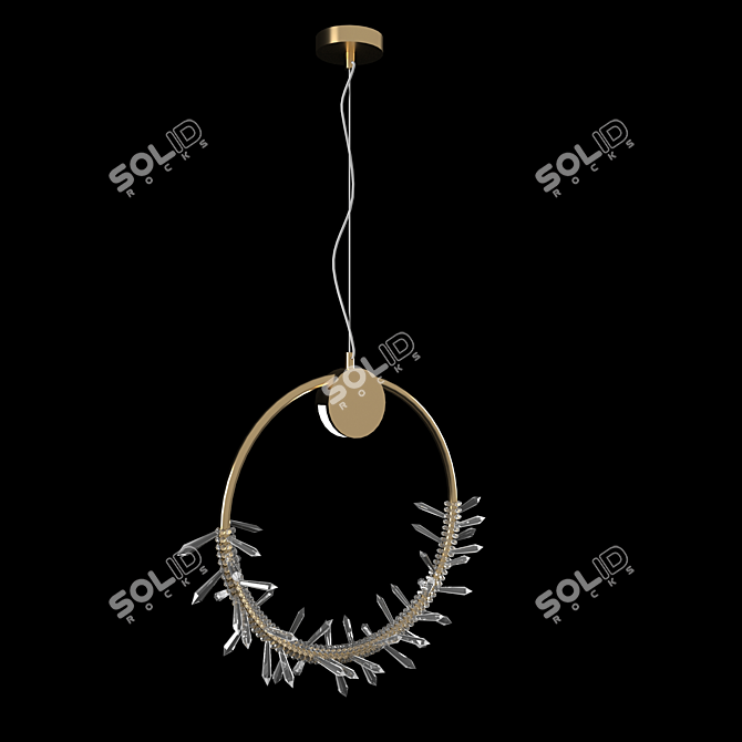 Title: Frosty Elegance Pendant 3D model image 1