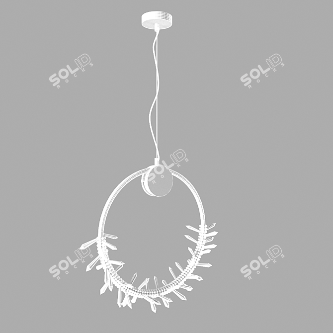 Title: Frosty Elegance Pendant 3D model image 3