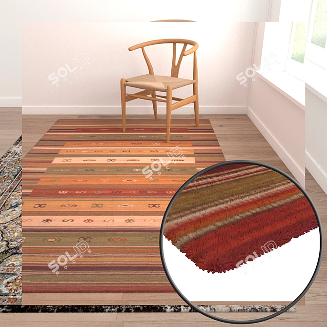 High-Quality Carpet Set 3D model image 2