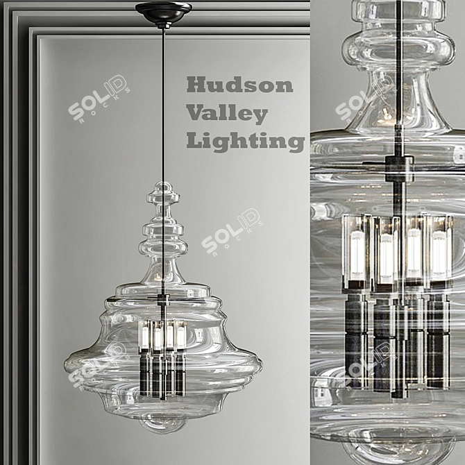 Elegant Washington Pendant 3D model image 1