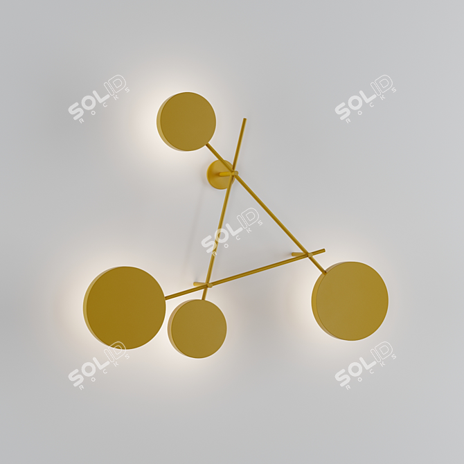 Sleek DOTS 2 Design Lamp 3D model image 2