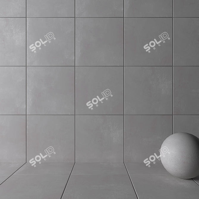 HD Multi-Texture Wall Tiles 3D model image 2