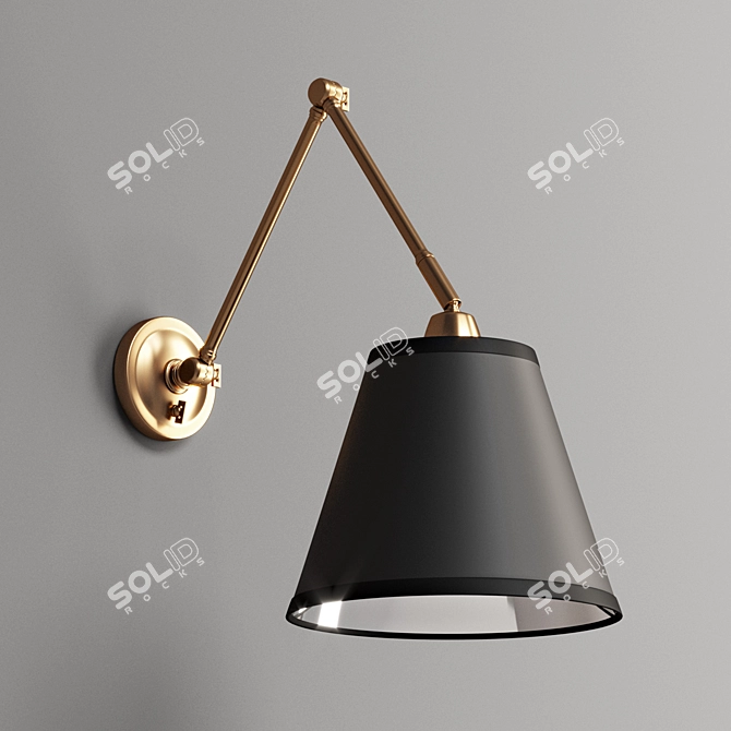 Versatile Vintage Wall Lamp 3D model image 1