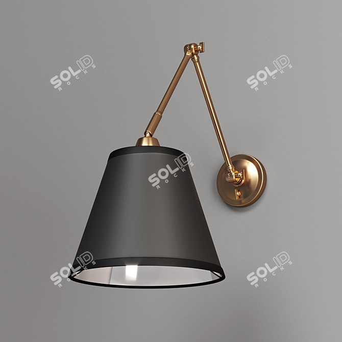 Versatile Vintage Wall Lamp 3D model image 2