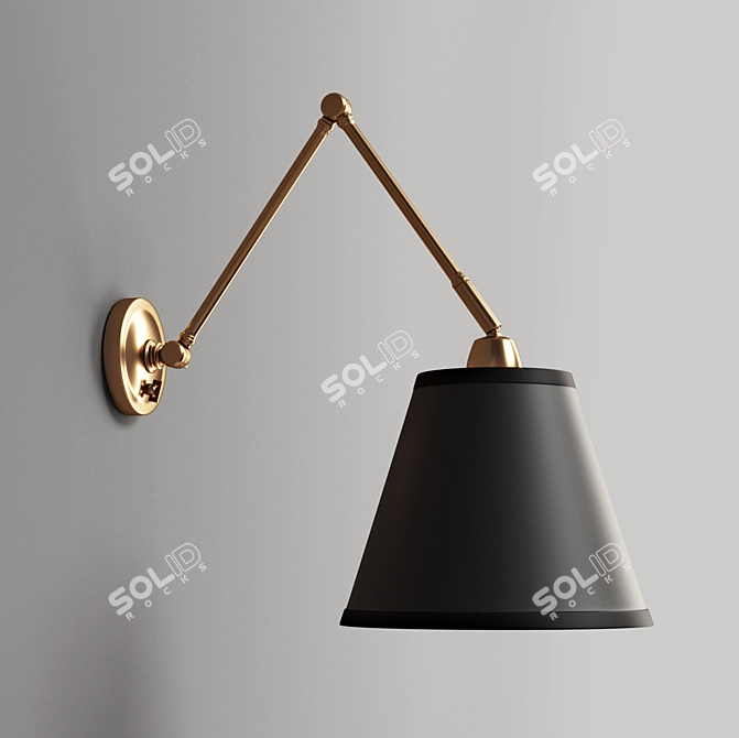 Versatile Vintage Wall Lamp 3D model image 5