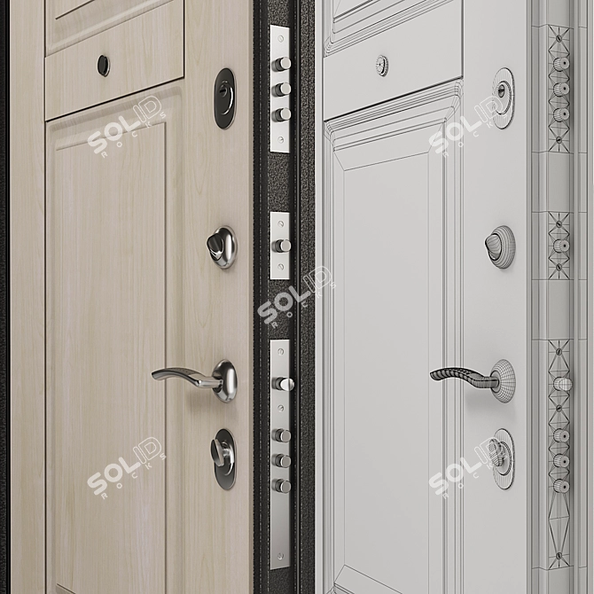 Secure and Stylish Entrance Door: Torex Delta-100 RGSO, D18 3D model image 2