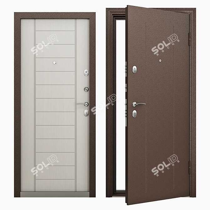 Reliable and Secure: Torex Delta-100 Entrance Door 3D model image 1