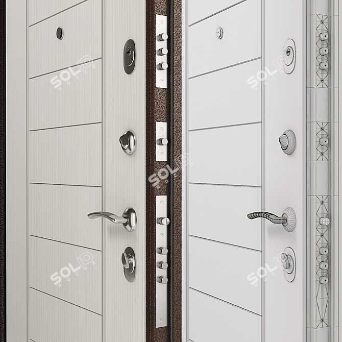 Reliable and Secure: Torex Delta-100 Entrance Door 3D model image 2