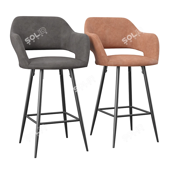 Crosby Stool: Sleek Seating Solution 3D model image 1