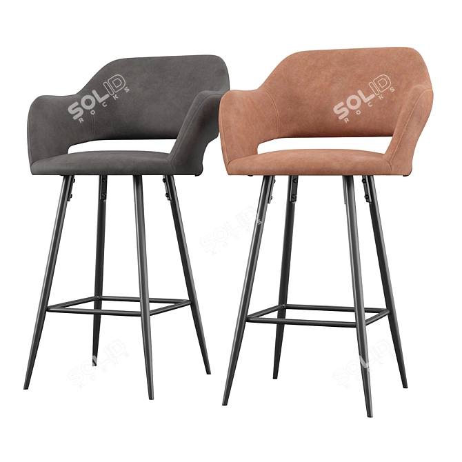 Crosby Stool: Sleek Seating Solution 3D model image 2