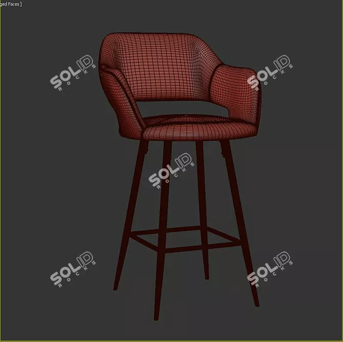 Crosby Stool: Sleek Seating Solution 3D model image 3