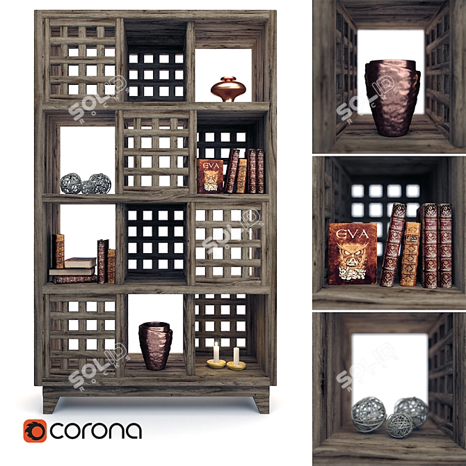 Collins Etagere: Sleek Modern Bookcase by Jim Parsons 3D model image 1