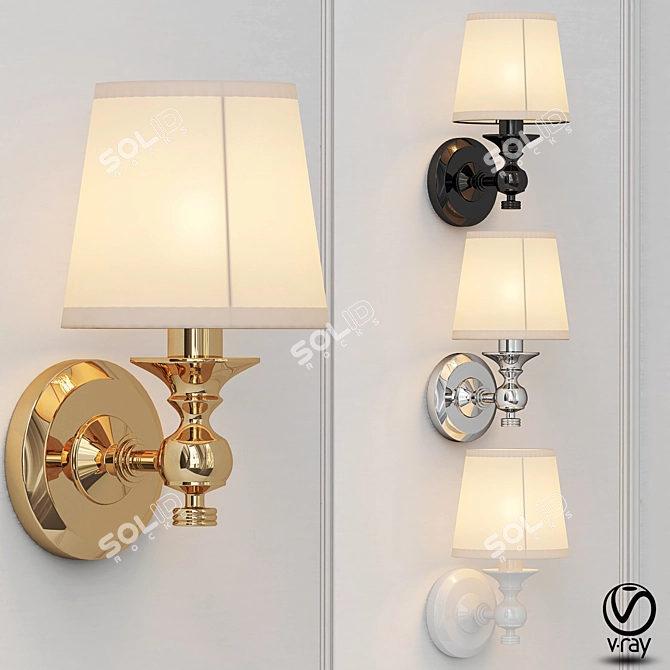 Elegant Lugarno Sconce - RestoHardware 3D model image 1