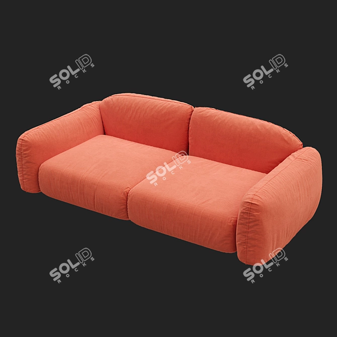 Elegant BUSNELLI Piumotto Sofa 3D model image 2