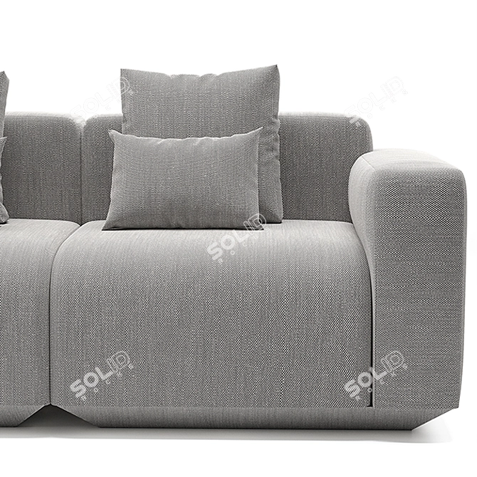 Modern and Chic Develius Sofa 3D model image 2