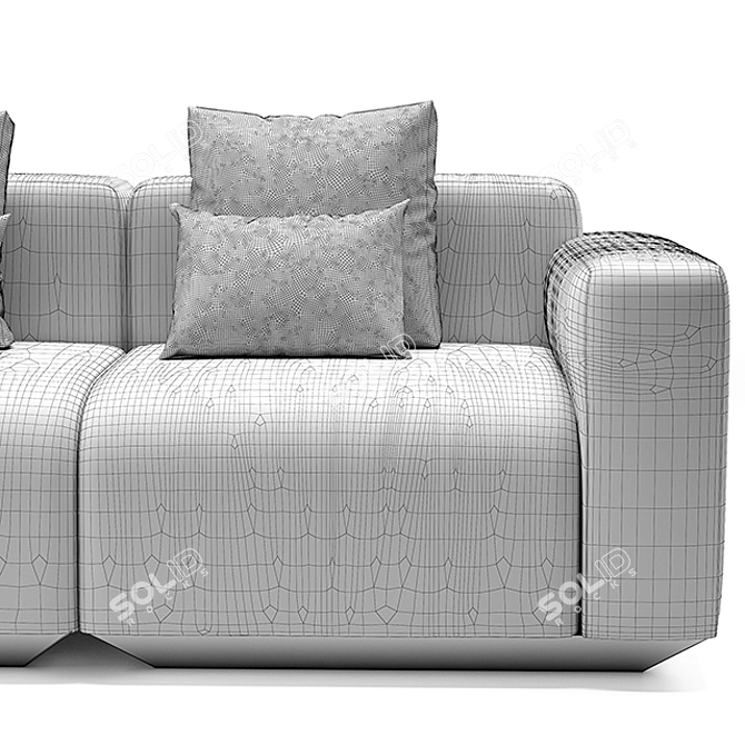 Modern and Chic Develius Sofa 3D model image 3