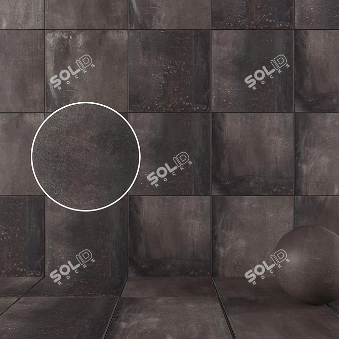 HD Multi-Texture Wall Tiles 3D model image 1