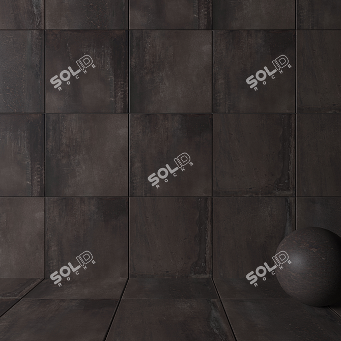 HD Multi-Texture Wall Tiles 3D model image 2