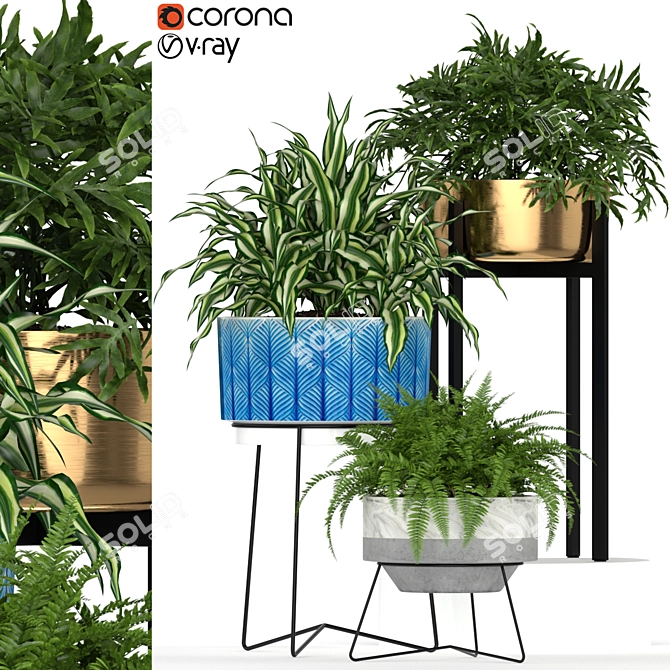 Botanic Bliss: 191 Ravishing Plants 3D model image 1