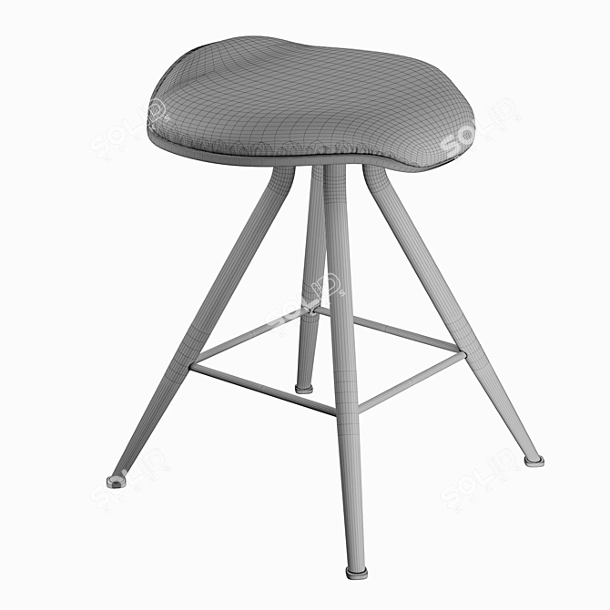 NORR11 Barfly Low Stool: Sleek & Stylish Seating Solution. 3D model image 3