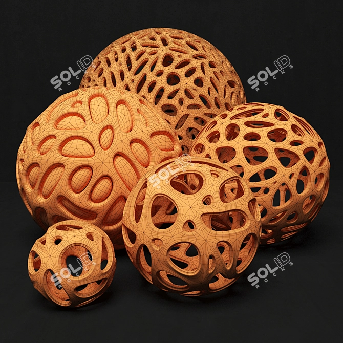 Bionic Spherical Decor 3D model image 3