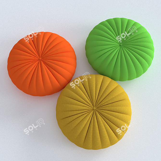 Giovannetti Pumpkin Pouf: Comfy & Chic 3D model image 1