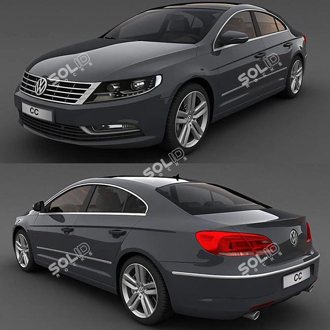 Volkswagen CC 2013 3D Model 3D model image 1