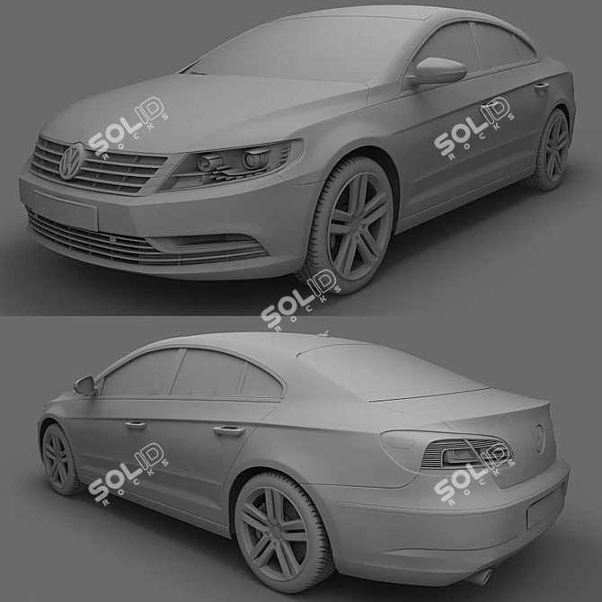 Volkswagen CC 2013 3D Model 3D model image 2