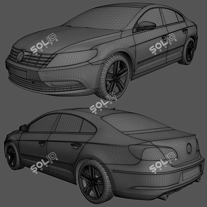 Volkswagen CC 2013 3D Model 3D model image 3