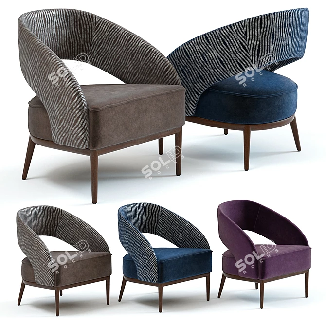 Sleek & Stylish Vision Armchair 3D model image 1