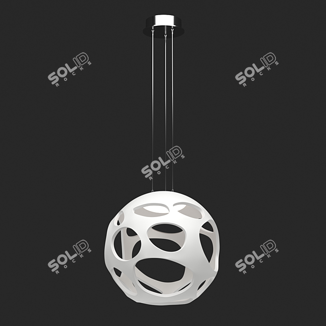 Organic OM Chandelier: Mantra's Elegant Lighting 3D model image 1