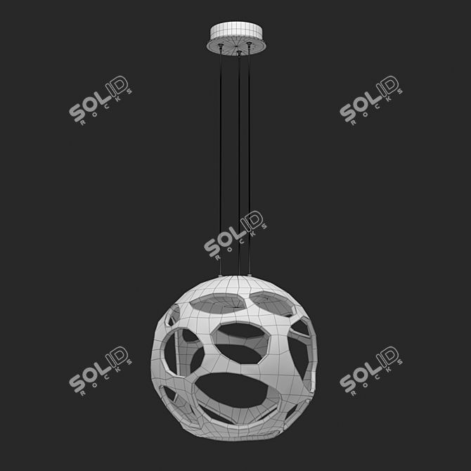 Organic OM Chandelier: Mantra's Elegant Lighting 3D model image 2