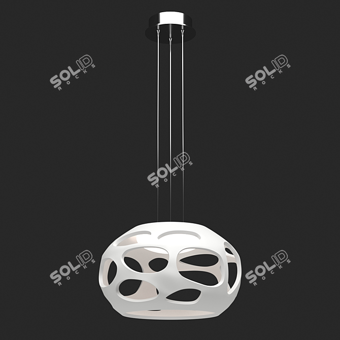 Organica 5141OM Chandelier: Elegant Lighting Solution 3D model image 1