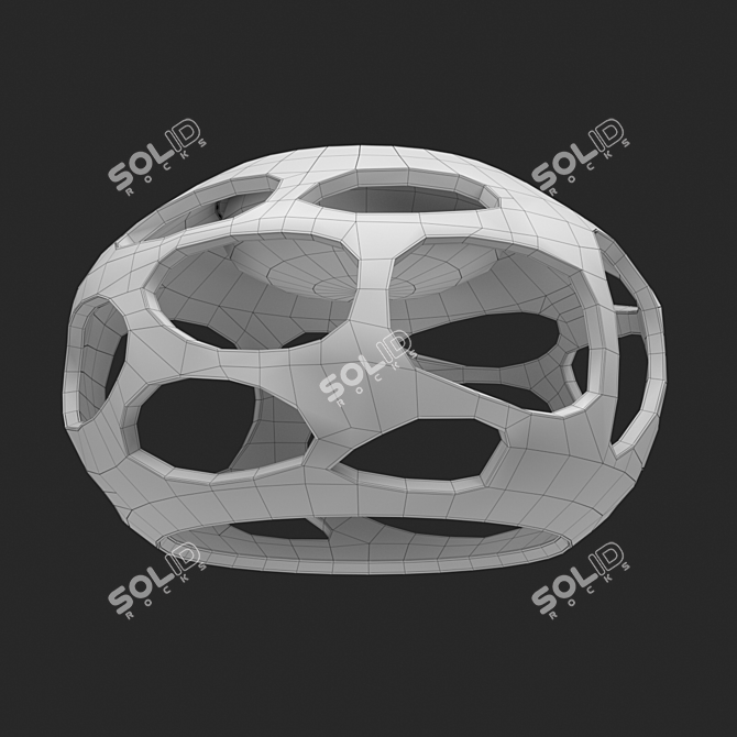 Organica Ceiling Light 5142: Energy-Saving, White/Chrome 3D model image 2