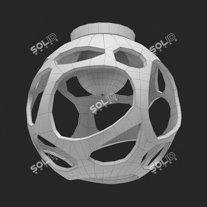 ORGANICA Ceiling Light: Energy-Saving, White/Chrome, 20W 3D model image 2