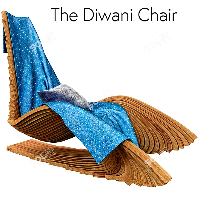 Sculptural Rocking Chair: Diwani 3D model image 1
